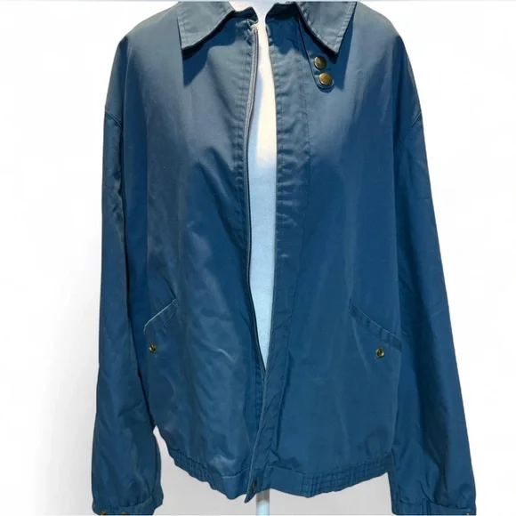 Sears Blue Outerwear Jacket 1970’s P-P 24” L 25” - Picture 3 of 9